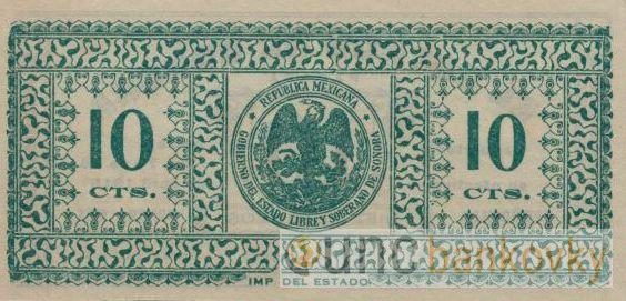 Mexiko, Sonora 10 Centavos 1915 UNC