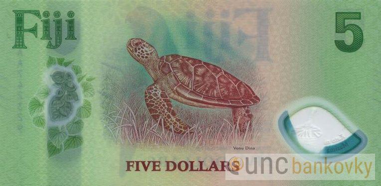 Fiji 5 Dollars 2026 UNC