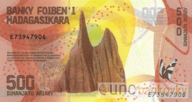 Madagaskar 500 Ariary 2017 UNC