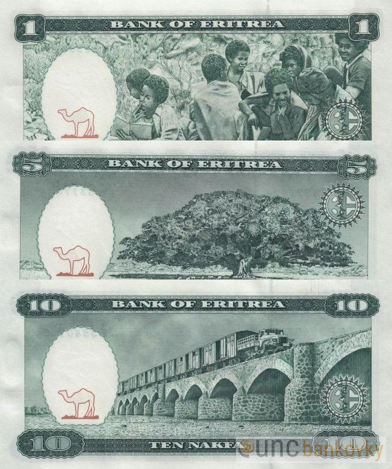 Eritrea sada 1-5-10 Nakfa 1997 UNC