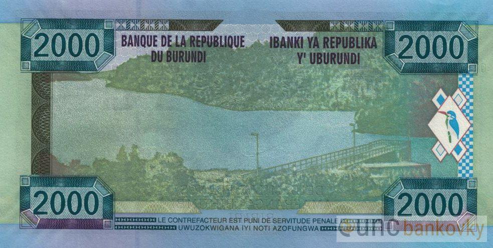 Burundi 2000 Francs 2008 UNC