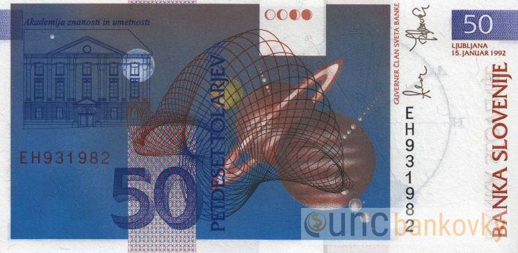 Slovinsko 50 Tolarjev 1992 UNC