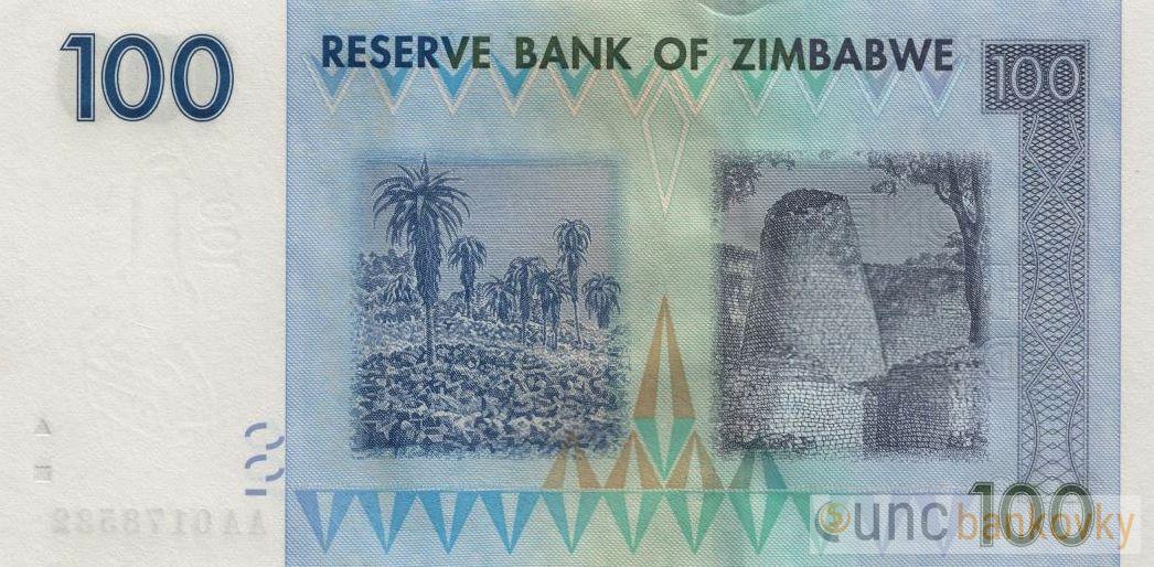Zimbabwe 100 Dollars 2007 UNC