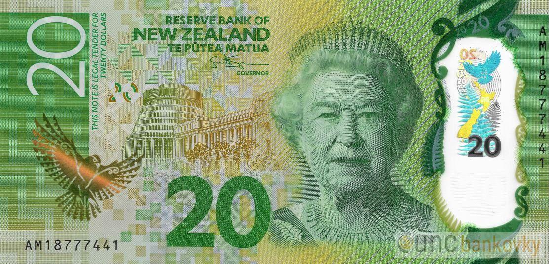 Nový Zéland 20 Dollars 2018 UNC