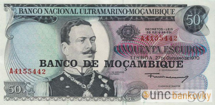 Mosambik sada 50-100-500-1000 Escudos 1961-1972 UNC