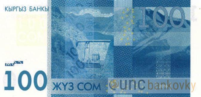 Kyrgyzstán 100 Som 2016 UNC