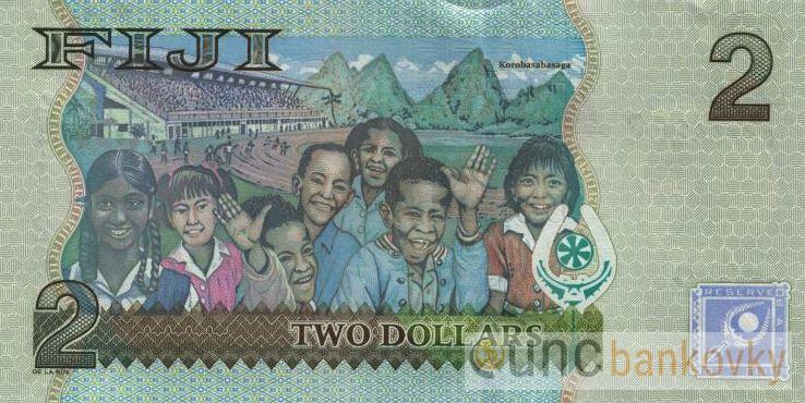 Fiji 2 Dollars 2011 UNC