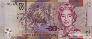 Bahamy 3 Dollars 2019 UNC
