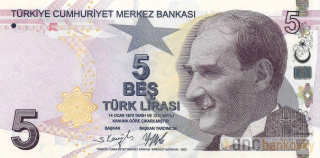 Turecko 5 Lira 2022 UNC