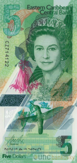 Východní Karibik 5 Dollars 2021 UNC