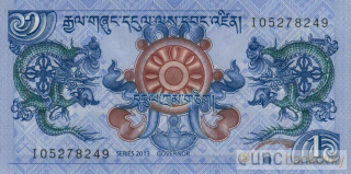 Bhután 1 Ngultrum 2013 UNC