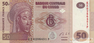 Kongo 50 Francs 2013 UNC