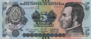 Honduras 5 Lempiras 2019 UNC