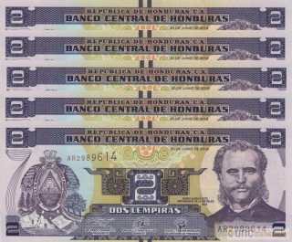 5x Honduras dealer set UNC