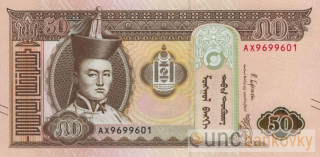 Mongolsko 50 Tugrik 2019 UNC