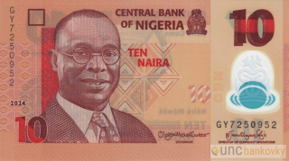Nigérie 10 Naira 2024 UNC