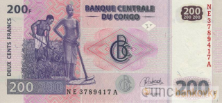 Kongo 200 Francs 2022 UNC