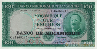 Mosambik 100 Escudos 1961 UNC