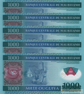 5x Mauritánie dealer set 2014 UNC