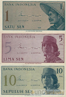 Indonésie sada 1964 UNC
