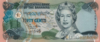 Bahamy 1/2 Dollar 2001 UNC