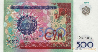 Uzbekistán 500 Som 1999 UNC