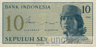 Indonesie 10 Sen 1964 UNC