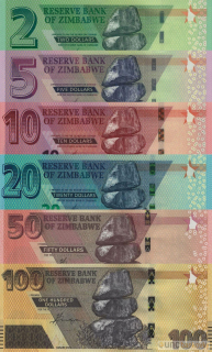 Zimbabwe sada 2-5-10-20-50-100 2020 UNC