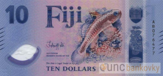Fiji 10 Dollars 2026 UNC