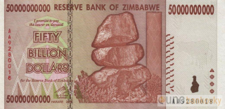 Zimbabwe 50.000.000.000 (miliard) 2008 UNC