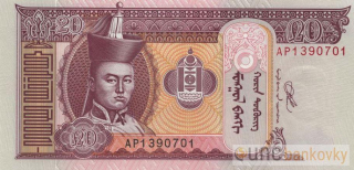 Mongolsko 20 Tugrik 2020 UNC