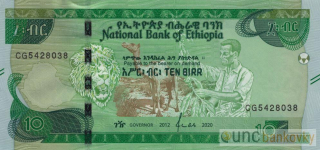 Etiopie 10 Birr 2020 UNC