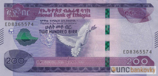 Etiopie 200 Birr 2020 UNC