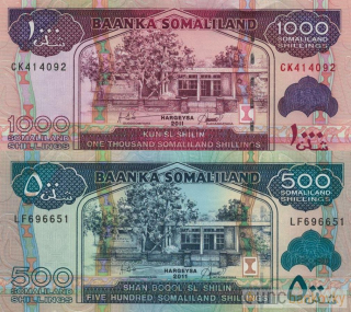 Somaliland sada 500-1000 Shillings 2011 UNC